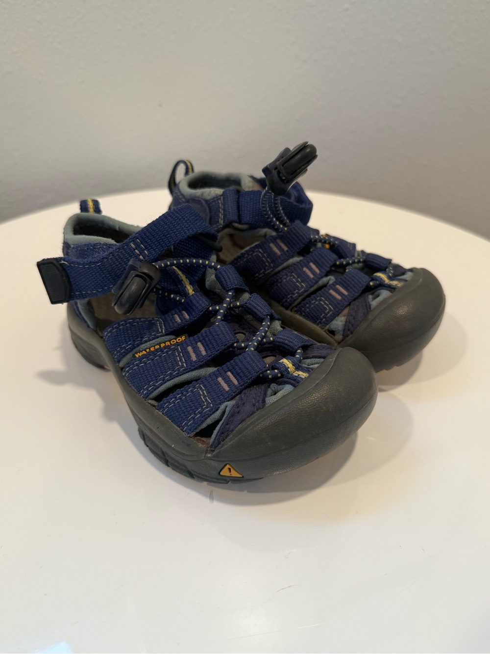 Kids Navy Blue Closed-Toe Outdoor Sandals